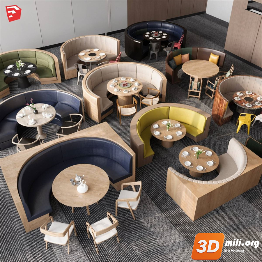 Cafe Furniture Skp Files 